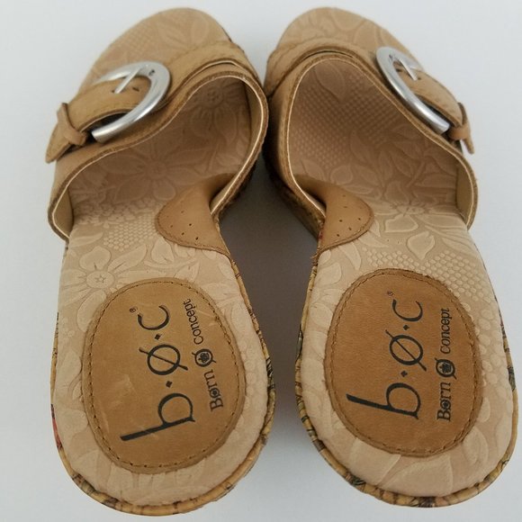 B.O.C Concepts Born 7 Cork Platform Sandal Floral - Picture 8 of 12
